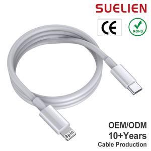 Cable de Carga Rápida 3A <span class=keywords><strong>Tipo</strong></span>-<span class=keywords><strong>C</strong></span> a 8 Pines para <span class=keywords><strong>iPhone</strong></span> con Revestimiento de PVC para Uso con Banco de Energía y <span class=keywords><strong>C</strong></span>ámara - Product Image 1