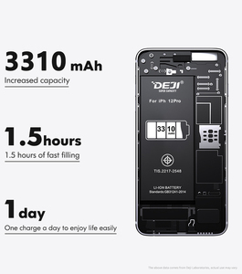 <span class=keywords><strong>Batterie</strong></span> de téléphone portable Li-ion DEJI à très grande capacité pour <span class=keywords><strong>iPhone</strong></span> <span class=keywords><strong>12</strong></span> Pro, distributeurs en gros, Anatel CB TUV US CE UN38.3 RoHS - Product Image 2