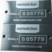 Insigne gravé Logo en métal Plaque signalétique en aluminium Emblème SS Gravé Plaques signalétiques en métal en acier inoxydable