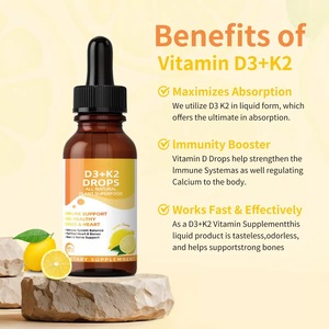 Grosir OEM Natural organik Premium Vitamin D3 K2 suplemen Oral cairan 60ml dewasa penggunaan dukungan kekebalan tubuh tetes - Product Image 4
