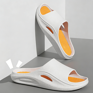 Black Sliders <strong>Slippers</strong> for Blank Slide Sandals Custom Logo Slides EVA Upper PVC Outsole All Seasons - Product Image 3