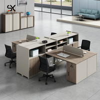 Table de finances en bois moderne simple meubles combinaison de chaise de bureau 2/3/4/6 porte-carte d'écran de Position artificielle