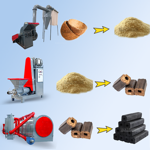 Ligne de production de charbon de biomasse : Équipement de carbonisation commercial pour déchets de bois et balles de riz, machine de production de charbon - Product Image 1