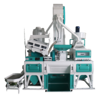 Machine à décortiquer et à blanchir le riz entièrement automatique 15T/J avec moteur diesel puissant pour petites exploitations agricoles et ateliers