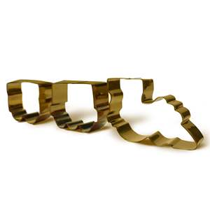 ชุดเครื่องตัดคุกกี้โลหะชุบทองรูปทรงต่างๆ สำหรับทำคุกกี้ - Product Image 1