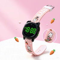 Montre numérique LED à écran tactile, motif chat mignon, pour homme, femme et étudiant, style simple, décontracté et sportif, vente en gros