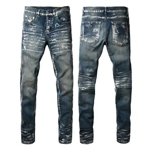 Bulk Wholesale Light Indigo Multi Dark Gradient Fashion Mens Cotton Jeans Pants