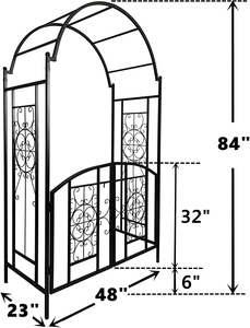 Vente en gros Arches de mariage en métal en fer forgé, tonnelles, pergolas et porte de <span class=keywords><strong>pont</strong></span> Plantes à fleurs Support <span class=keywords><strong>d</strong></span>'escalade Arche de jardin - Product Image 5