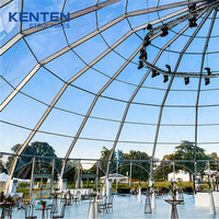 Grande structure de tente igloo transparente pour glamping, dôme ovale transparent, pavillon de luxe pour événements, concerts de musique
