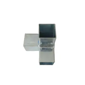 Custom sheet metal processing metal joint stainless steel tee Square Tube Connector