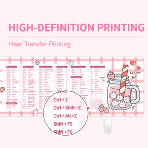 Tappetino per <span class=keywords><strong>Mouse</strong></span> Personalizzato in Gomma Naturale Riscaldato con Disegni Cartoon, Impermeabile e Antiscivolo, con Scorciatoie Excel per Uso Ufficio e Computer - Product Image 4