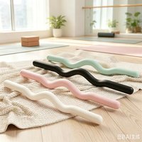 Barre de musculation ergonomique incurvée en silicone souple BOGA 90cm/110cm, antidérapante, pour l'entraînement en force des femmes