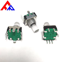 Fabrika fiyat 5pin RE12 EC12 ses döner kodlayıcı 12 18 24 darbe şeffaf mil kodlayıcı düğme anahtarı ile