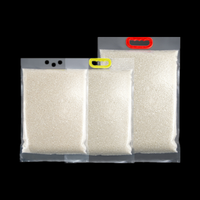 Nouveau plastique 2.5kg/5kg/10kg imprimé personnalisé en nylon de qualité alimentaire pochette fourre-tout scellée transparente sac d'emballage de riz sous vide avec poignée