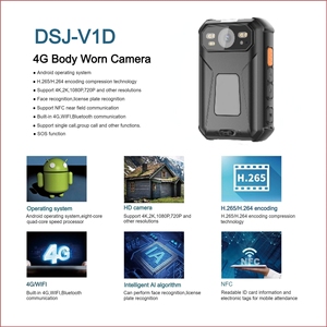 <span class=keywords><strong>Telecamera</strong></span> Indossabile HD <span class=keywords><strong>WiFi</strong></span> CMOS con Impermeabilità IP66, Allarme SOS, Interfono 4G H.265/H.264 per Prove Video di Sicurezza - Product Image 6