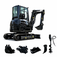 PENGIRIMAN GRATIS Excavator Mini 3.5 Ton CE EPA EURO 5 Crawler Mesin Kubota 1 Ton 2 Ton Excavator Pertanian Cina
