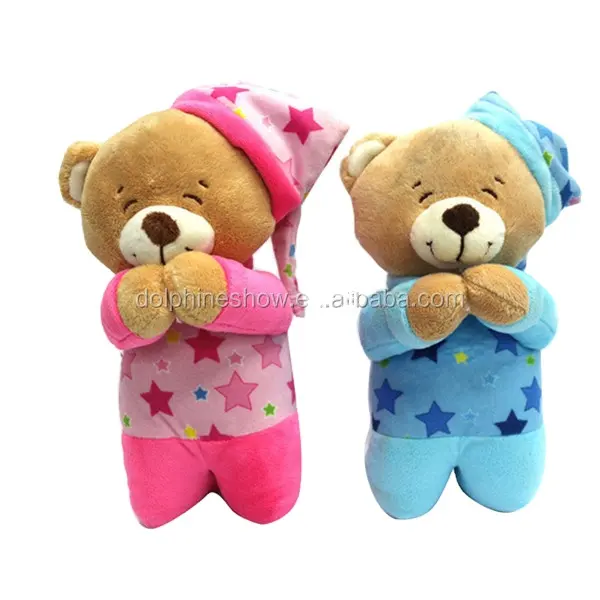 Lucu mewah mainan untuk anak-anak lay me down untuk tidur doa doa berdoa beruang stuffed hewan teddy bear
