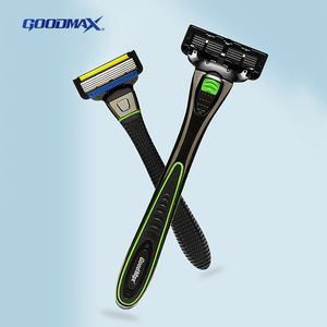 Maquinilla de Afeitar Manual Goodmax Windrunner de 5 Cuchillas, Negra y Verde, Totalmente Lavable, Ligera (39g), para Hombre - Product Image 2