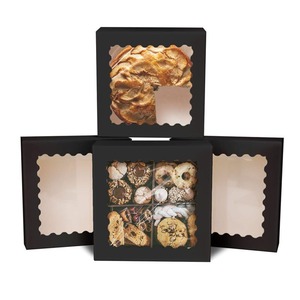 กล่องกระดาษใส่ขนมเค้กแบบพับได้สำหรับใส่ขนมปัง ช็อกโกแลต ของขวัญ  พร้อมโลโก้ตามสั่ง เกรดอาหาร - Product Image 6