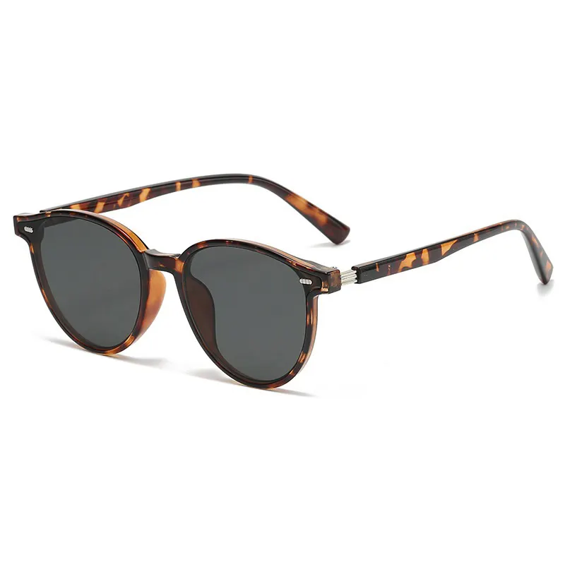 Acetate Latest Wholesale Fashion Promotion OEM Classic Ladies Rivet Round Driver Retro Sunglasses