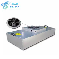 Unit Filter Kipas FFU Baru H14/U15 HEPA Filter Motor 4x4/4x2 Dimensi Ruang Bersih 0.3um Porositas Rangka Baja Tahan Karat 99.99%