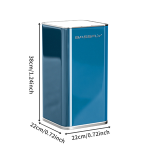 Cubo de Basura Cuadrado de Acero Inoxidable de 15L, <span class=keywords><strong>Azul</strong></span>, para Cocina, Baño, <span class=keywords><strong>Reciclaje</strong></span> y Almacenamiento - Product Image 2