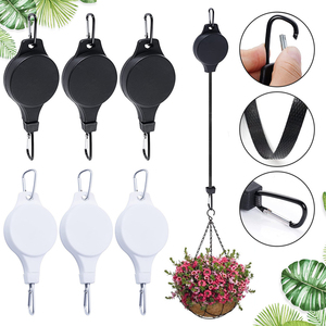 Soporte Retráctil para Plantas con Polea, Gancho para Colgar Macetas, Cestas de Flores y Comederos para Pájaros - Product Image 5