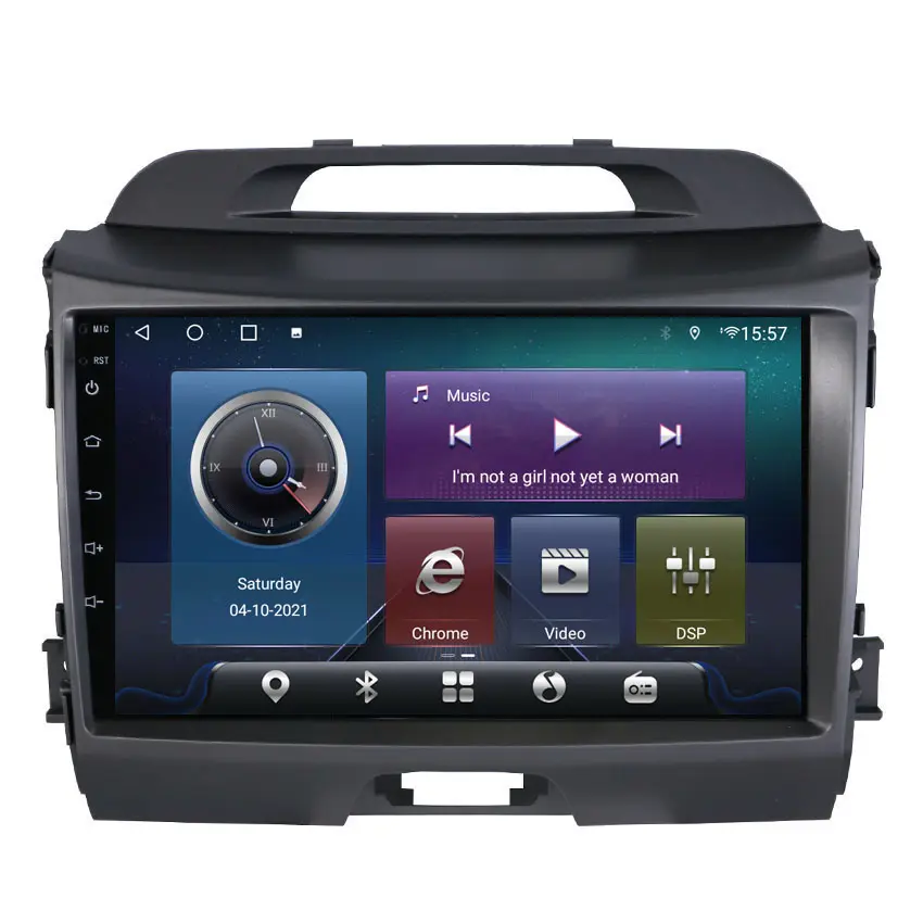 6 + 128G DSP Carplay AndroidสําหรับKIA Sportage 2011-2015 รถเครื่องเล่นดีวีดีมัลติมีเดียนําทางGPS Autoradioวิทยุสเตอริโอ 2 Din