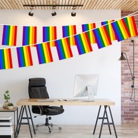 Guirlande de drapeaux professionnels personnalisés Arc-en-ciel de la fierté, décoration de festival, fanions, bannière