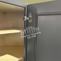 Pengiriman cepat kami pengocok kayu padat lemari dapur gudang gratis pengiriman lemari sudut dinding dapur dengan 1 pintu & 3 rak