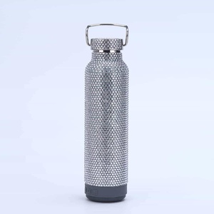 Cross-border Best-selling Diamond-encrusted Car Mug 304 Stainless Steel Insulated Leak-Proof <b>Double</b> <b>Wall</b> Vacuum Flask Lid 6-12 - Product Image 2