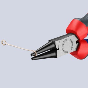 KNIPEX 22 02 140 Alicates de punta redonda con mangos ergonómicos negros 140 mm - Product Image 4