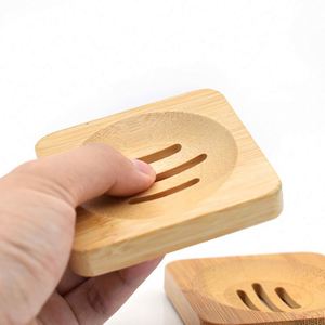 Customizable LOGO Square <b>Bamboo</b> <b>Soap</b> Holder for Home Bathroom - Product Image 1