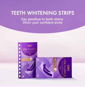 Tiras Blanqueadoras de Dientes Instantáneas Personalizadas Sin Peróxido, Marca Privada, Color Morado V34 + Pap - Product Image 3