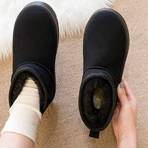 Bottes de neige à semelle épaisse pour femmes, doublées et épaissies, nouveau style, antidérapantes et imperméables, adaptées aux températures hivernales, vente en gros - Product Image 3