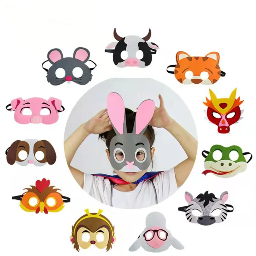 Vilt Maskers Dier Custom Party Gunsten Met Verschillende Dieren Gezicht