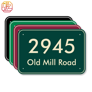 Custom <strong>House</strong> Address Sign - Personalize <strong>House</strong> Number/Street <strong>Name</strong>, 8"x12" Rectangular <strong>Plaque</strong> <strong>for</strong> <strong>Outside</strong> - Product Image 1