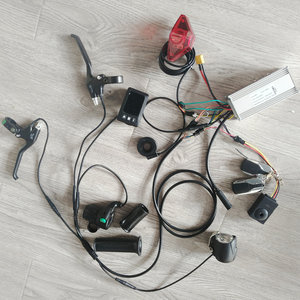 KIT KONVERSI SEPEDA LISTRIK Layar+1000w 12 Mosfet Controller 35-38A+Tuas Rem+Gas+Lampu Depan +Lampu Belakang+Sensor Pedal - Product Image 1