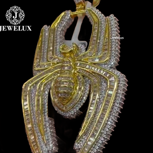 Meilleur Prix Jewelux Bijoux Hip Hop Personnalisés de Luxe en Argent 925 Plaqué Or Certifiés IGI, Pièce Maîtresse pour Anniversaire - Product Image 4