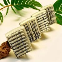 Briquet à cigarettes en métal pour fabricants, avec relief tridimensionnel motif missile, coupe-vent, au kérosène, pour cigares et cigarettes