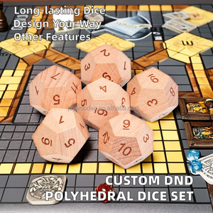 Nhà Máy Biểu Tượng Tùy Chỉnh 12-Sided 30Mm Dnd Trò Chơi Bằng Gỗ Trống Gỗ Câu Chuyện Số Cá Nhân Con Xúc Xắc Đa Diện Xúc Xắc Bộ - Product Image 6