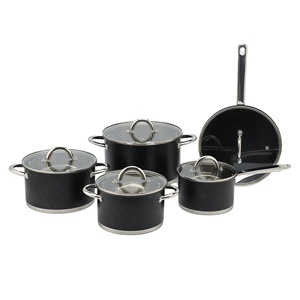 10pcs hiện đại không dính thép không gỉ <span class=keywords><strong>Cookware</strong></span> <span class=keywords><strong>Set</strong></span> Frying Pan kho nồi nước sốt Pan nấu ăn nồi và chảo <span class=keywords><strong>Set</strong></span> - Product Image 2