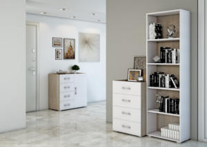 Bibliothèque de luxe, étagère de salon, bibliothèque en bois, étagère d'angle en bois solide, Design - Product Image 2