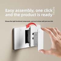 Prise murale électrique personnalisable avec interrupteur lumineux, compatible avec les normes brésiliennes, britanniques, américaines et européennes, avec port USB Type-C pour une charge rapide