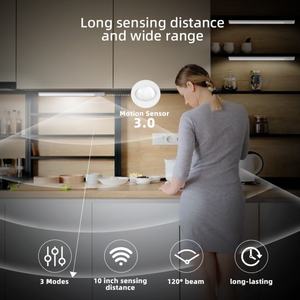 Iluminación Interior Bajo Gabinetes, Luces LED Recargables USB, Inalámbricas, Magnéticas, con Sensor de Movimiento, para Pared, Cocina, Armario - Product Image 3