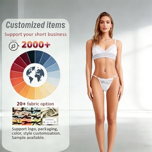2026 OEM Lingerie féminine en dentelle, culotte <span class=keywords><strong>string</strong></span> et slip respirant, taille ajustée, pour <span class=keywords><strong>femmes</strong></span> et jeunes filles - Product Image 6