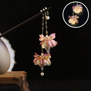 Antique Luminous Hair Sticks Wooden Hairpins Chinese Hanfu Hair Accessories Fluorescent <b>Lamp</b> <b>Balls</b> Fairy Headdress Headwear - Product Image 3