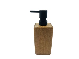 Ensemble d'accessoires de salle de bain en chêne naturel moderne, forme carrée <span class=keywords><strong>et</strong></span> rectangulaire, <span class=keywords><strong>porte</strong></span>-<span class=keywords><strong>savon</strong></span> <span class=keywords><strong>et</strong></span> distributeur en <span class=keywords><strong>bois</strong></span>, pompe noire, naturel <span class=keywords><strong>et</strong></span> élégant - Product Image 2