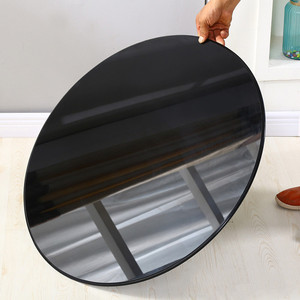 Pigro <span class=keywords><strong>Susan</strong></span> vetro temperato pesante giradischi rotondo tavolo da pranzo girevole grande piatto da portata nero vassoio rotante - Product Image 4