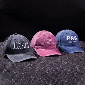 Cappello da Baseball Vintage in Cotone Effetto Vissuto per Uomo e Donna, con Logo Ricamato Personalizzato e Nome dell'Azienda - Product Image 5